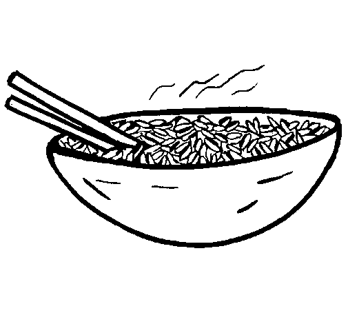 Rice coloring page