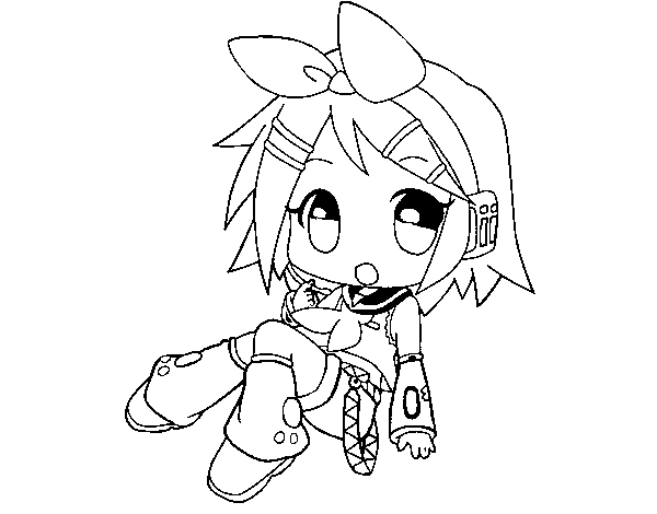 Rin Kagamine coloring page
