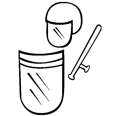Riot police coloring page