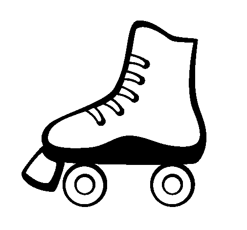 Roller skate coloring page