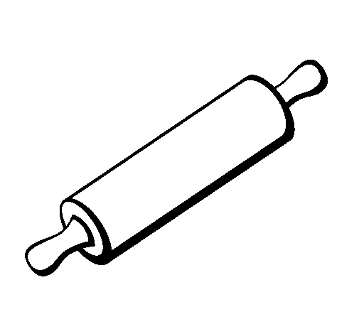 Rolling pin coloring page