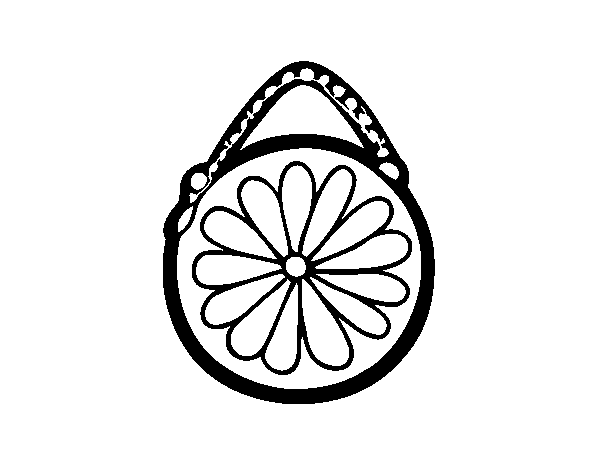 Round pouch coloring page