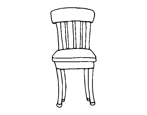 Rustic chair coloring page
