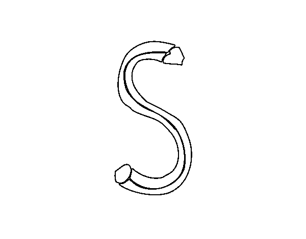 S minuscule coloring page