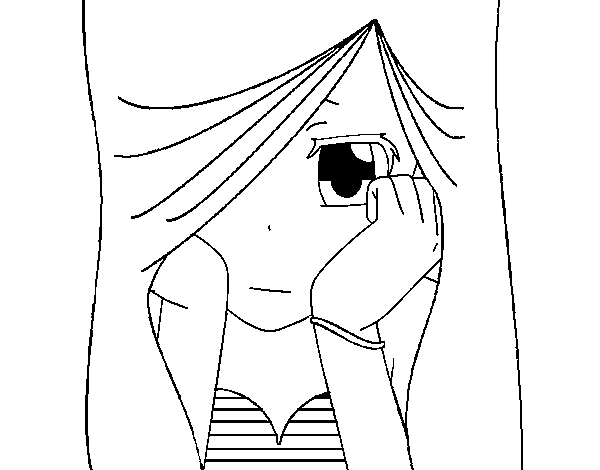 Sadness coloring page