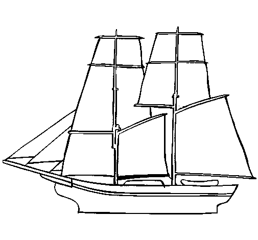 Sailing boat coloring page