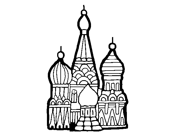 Saint Basil's Cathedral coloring page