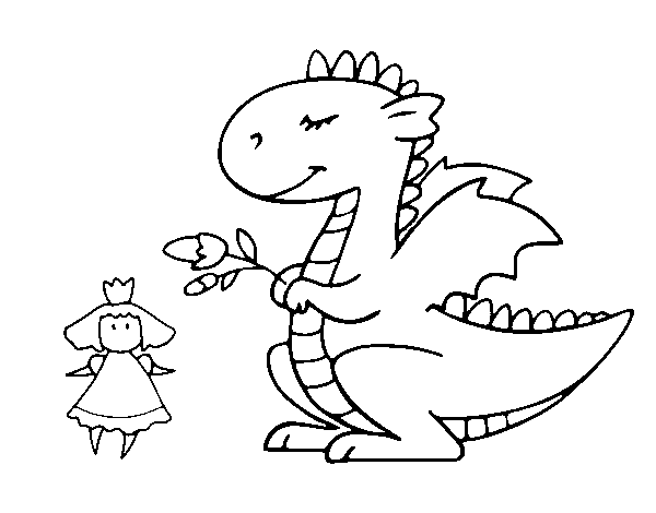 Saint George's Dragon coloring page