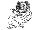 Santa Claus list coloring page