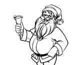 Dibujo de  Santa Claus with bell