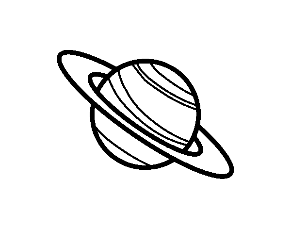 Saturn Planet coloring page