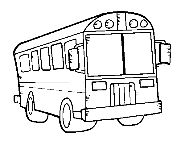School autobus coloring page