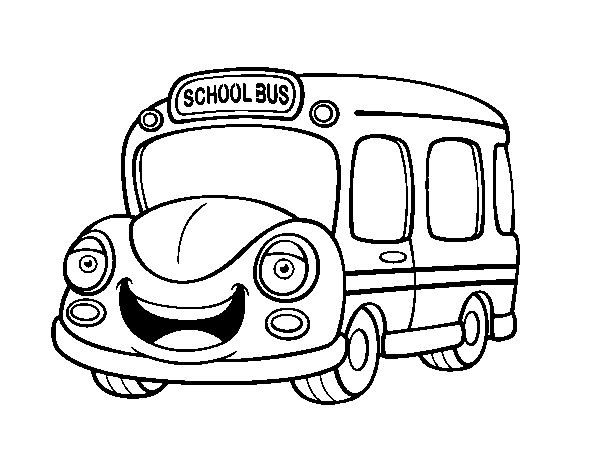 School Bus Children coloring page