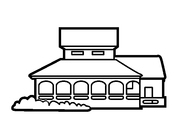 School house coloring page