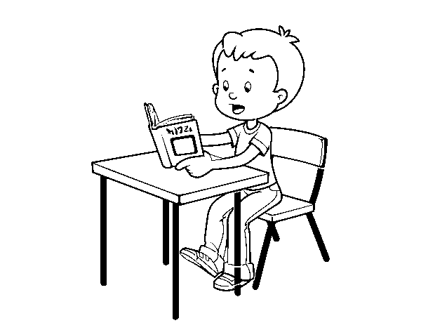 School readings coloring page