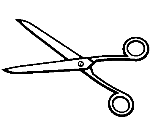 Scissors coloring page
