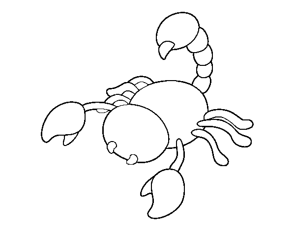 Scorpion sting with raised coloring page