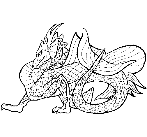 Sea dragon coloring page