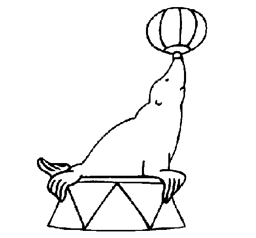 Seal coloring page