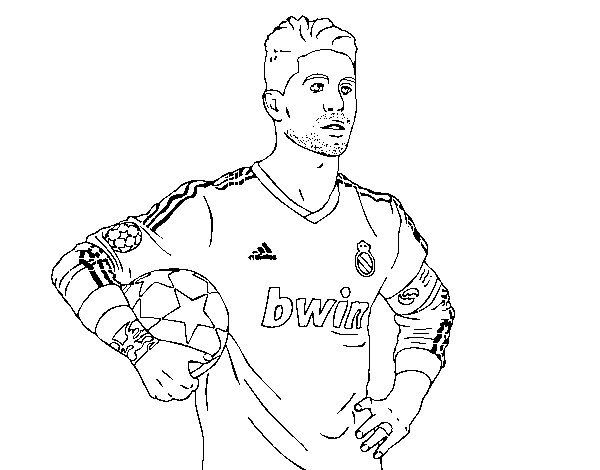Sergio Ramos of Real Madrid coloring page