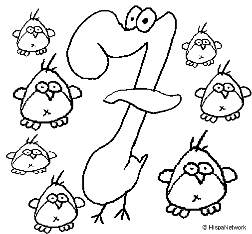 Seven coloring page