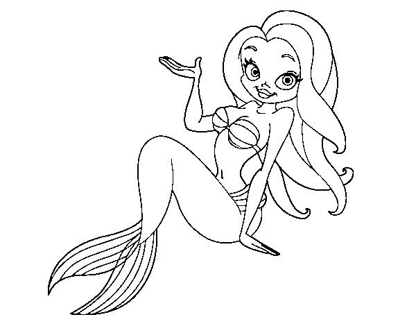 Sexy Mermaid coloring page