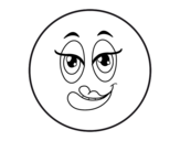 Sexy smiley  coloring page