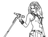 Shakira in concert coloring page