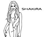 Shakira coloring page