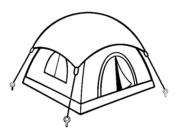 Shelter tent coloring page