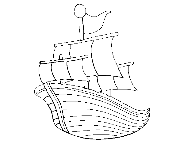 Ship of the line coloring page