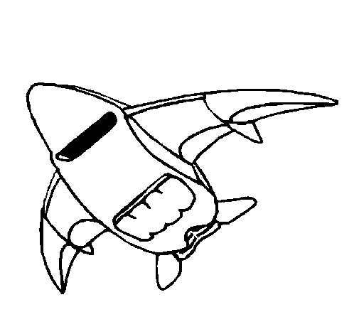 Ship taking off coloring page