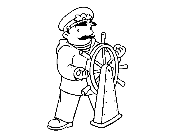 Ship's master coloring page