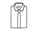 Shirt with tie  coloring page