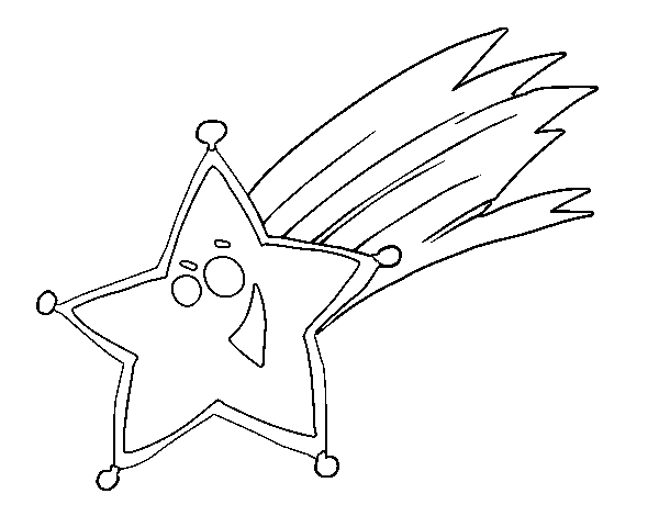 Shooting star coloring page