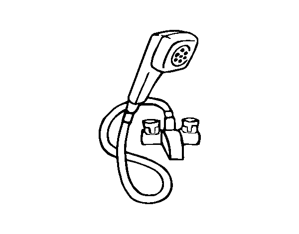 Shower head coloring page