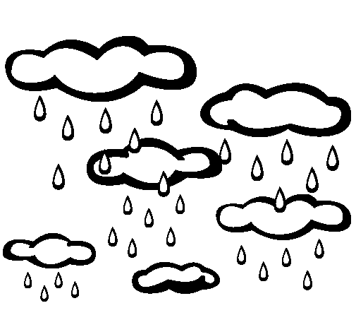 Showery day coloring page