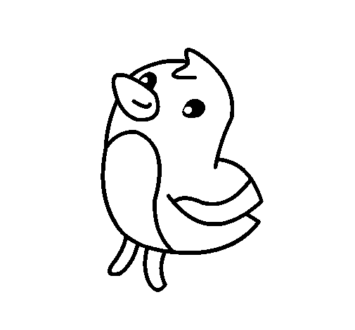Sketch the chick coloring page