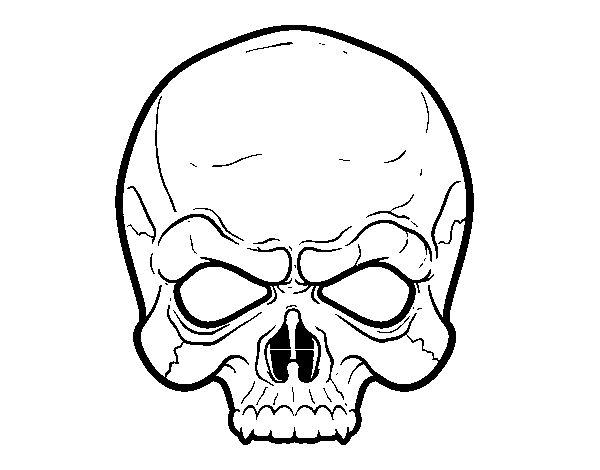 Skull mask  coloring page