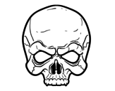 Skull mask  coloring page