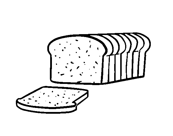 Sliced bread coloring page