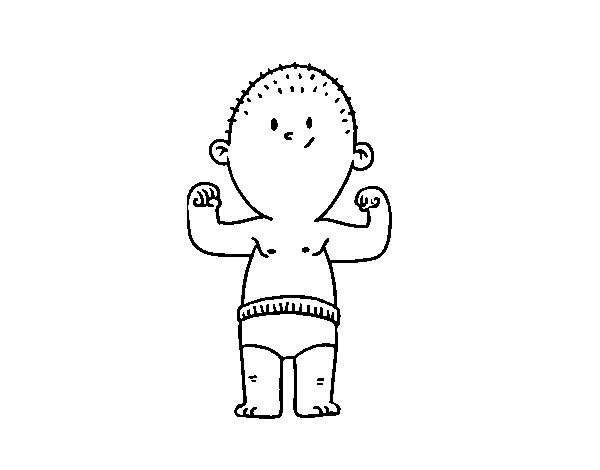 Small great kid coloring page