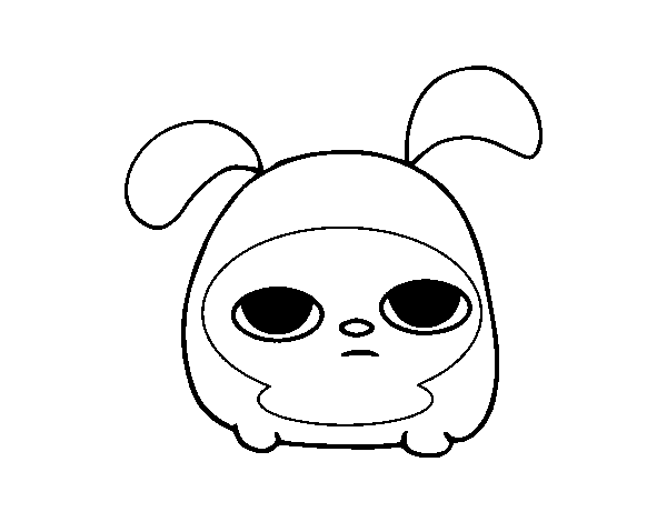 Small rabbit coloring page