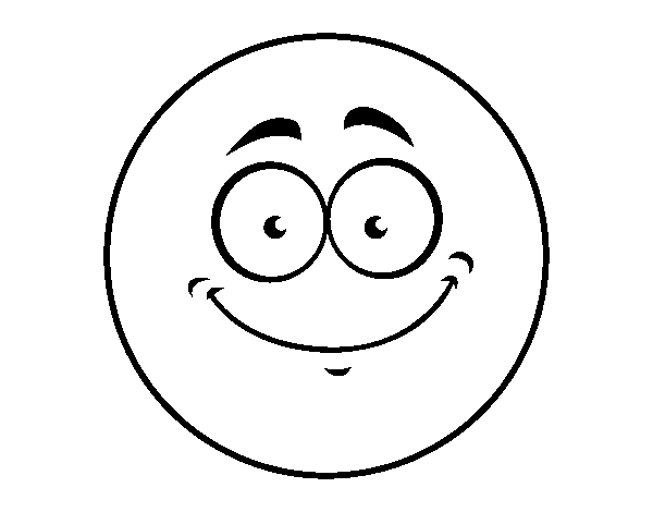 Smiley smile coloring page