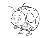 Dibujo de Smiling ladybug