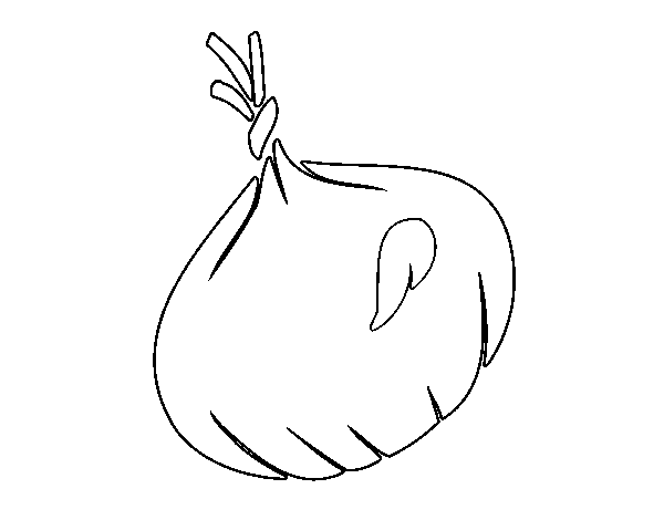 Smiling onion coloring page