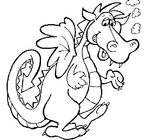  Smokey dragon coloring page