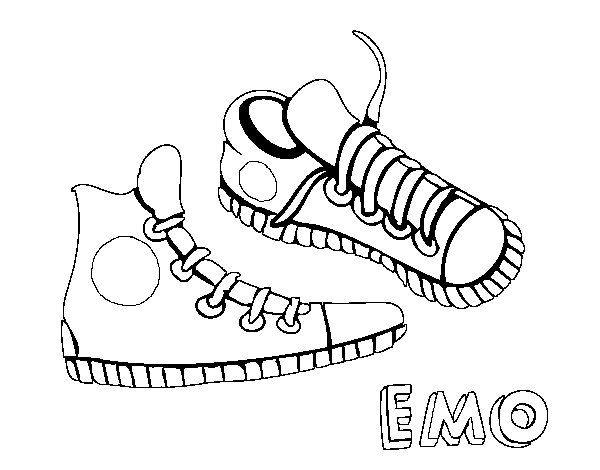 Sneakers coloring page