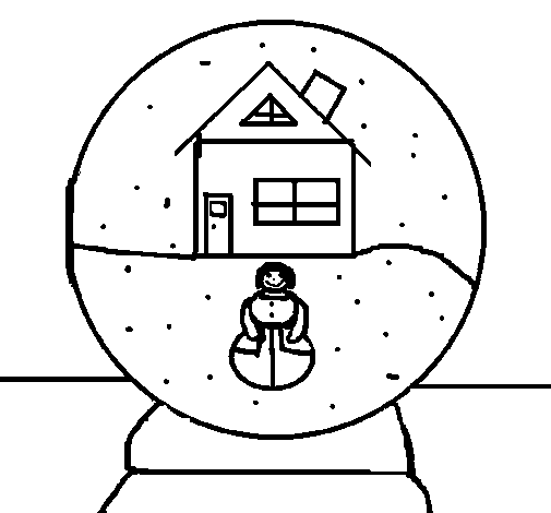 Snowball coloring page