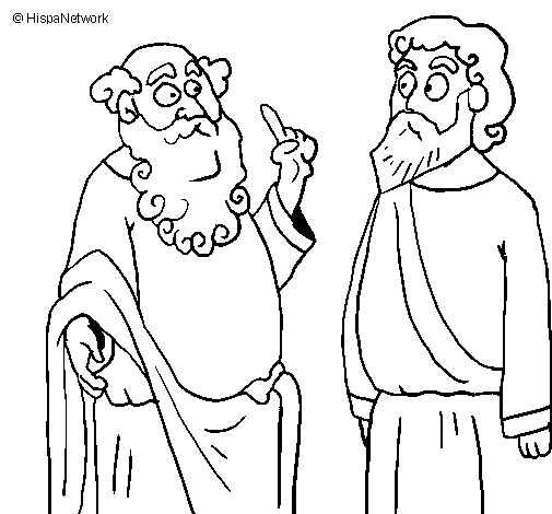 Socrates and Plato coloring page